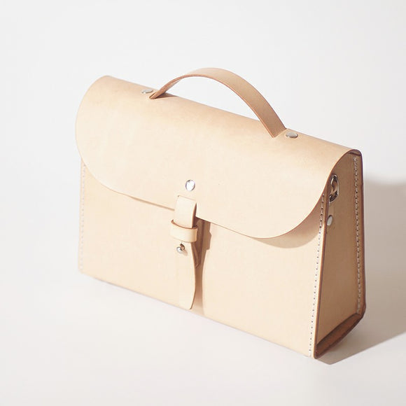 Womens Handmade Leather Satchel Handle Bags Purse - Annie Jewel