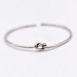 Sterling Silver Bracelets Minimal Knot Cuff Bangle Handmade Bracelets Gift Jewelry Accessories Women - Annie Jewel