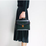 Tan Leather Satchel Bag Purse - Annie Jewel