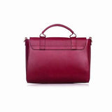 Womens Burgundy Leather Satchel Bags Purse - Annie Jewel