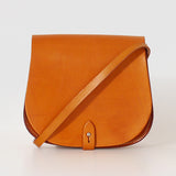 Handmade Beige Leather Satchel Saddle Bags Purses - Annie Jewel