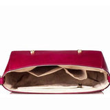 Womens Burgundy Leather Satchel Bags Purse - Annie Jewel