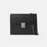 Black Leather Box Bag For Women