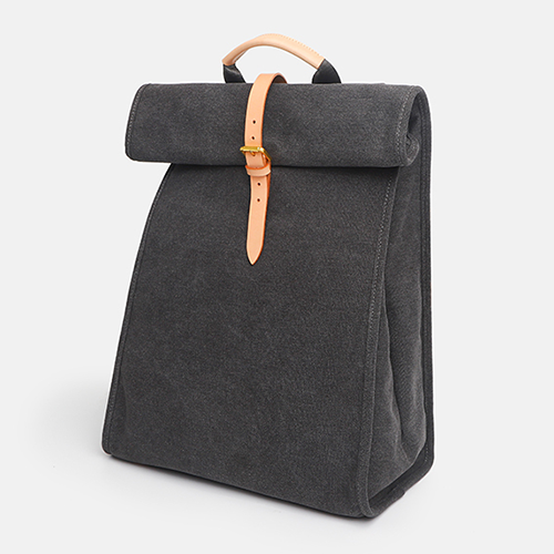 canvas and leather foldover backpack Womens Canvas Folded Backpack Laptop Bags