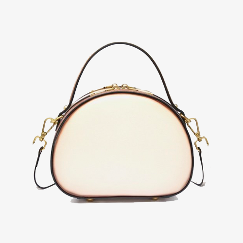 White Round Leather Shoulder Bags - Annie Jewel