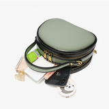 Circle Clutch Round Leather Shoulder Bag - Annie Jewel