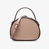 Circle Clutch Round Leather Shoulder Bag - Annie Jewel
