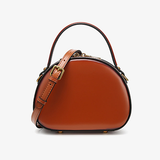 Circular Handbag Round Leather Crossbody Bag - Annie Jewel