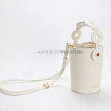 Mini Round Canteen Bucket Bag Clutch Purse - Annie Jewel