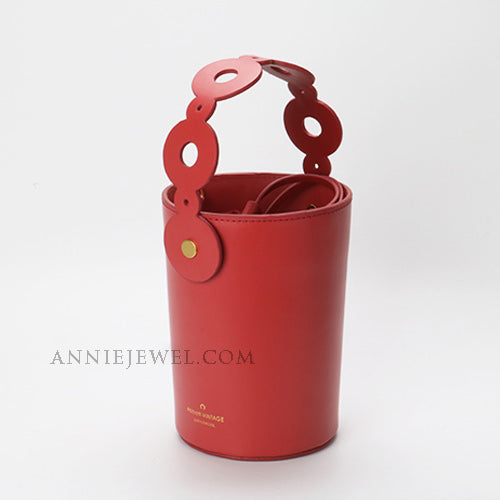 Mini Round Canteen Bucket Bag Clutch Purse - Annie Jewel