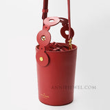 Mini Round Canteen Bucket Bag Clutch Purse - Annie Jewel