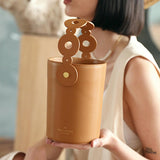 Mini Round Canteen Bucket Bag Clutch Purse - Annie Jewel
