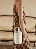 Mini Round Canteen Bucket Bag Clutch Purse - Annie Jewel