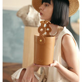 Mini Round Canteen Bucket Bag Clutch Purse - Annie Jewel