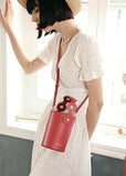 Mini Round Canteen Bucket Bag Clutch Purse - Annie Jewel