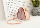 Mini Leather Drawstring Bucket Bag - Annie Jewel