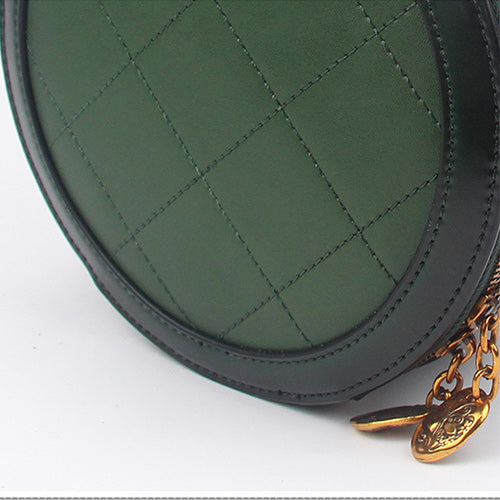 Red Leather Round Shaped Bag Purse | Annie Jewel