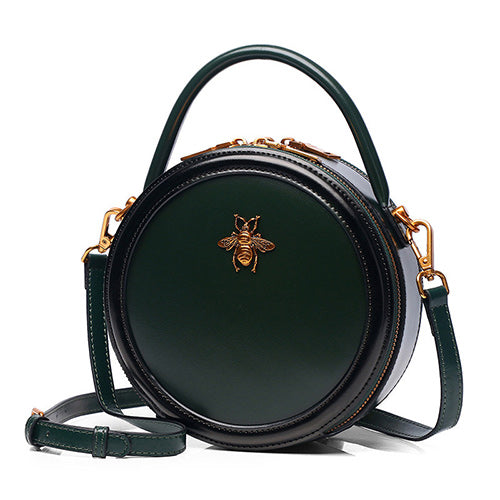 Round Leather Bag For Ladies Round Leather Crossbody Bag Annie Jewel