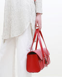 Genuine Leather Handmade Horizontal Satchel  Bag Purse - Annie Jewel