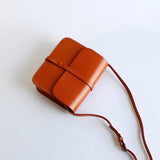 Womens Leather Square Satchel Bag Purse - Annie Jewel