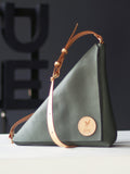 Handmade Leather Triange Side Bag