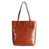 Womens Leather Vertical Tote Bag Best Leather Tote Bags - Annie Jewel