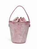 Handmade Leather Drawstring Handle Bucket Bag Purse - Annie Jewel