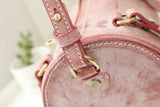 Handmade Leather Mini Barrel Handle Crossbody Bag Purse - Annie Jewel
