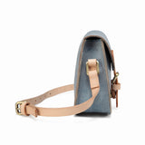 Handmade Navy Leather Satchel Saddle Crossbody Bag Purse - Annie Jewel