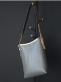 Handmade Italian Leather Vertical Tote Bag