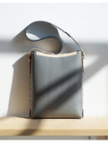 Handmade Italian Leather Vertical Tote Bag
