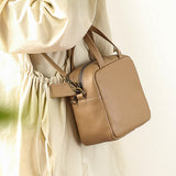 Small Leather Cube Square Handbags