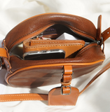 Leather Round Shaped Crossbody Bags