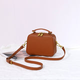 Women Leather Square Crossbody Bags - Annie Jewel