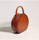 Leather Circle Round Shouler Bags - Annie Jewel