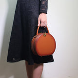 Leather Circle Round Shouler Bags - Annie Jewel