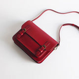 Womens Leather Satchel Bag Red Satchel Bag Side Shoulder Bag - Annie Jewel