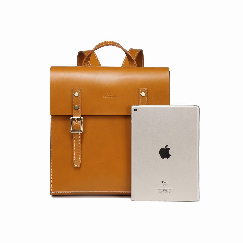 Rectangular leather backpack outlet