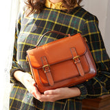 Women's Satchel Handbags Red Leather Satchel Purse - Annie Jewel