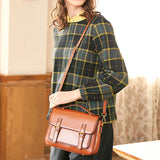 brown satchel purse for women