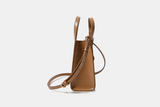Leather Small Handle Satchel Square Crossbody Bag Purse - Annie Jewel