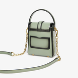 Strucured Leather Square Clutch Phone Bag Purse - Annie Jewel