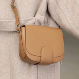 Minimalist Leather Satchel Saddle Shoulder Bags