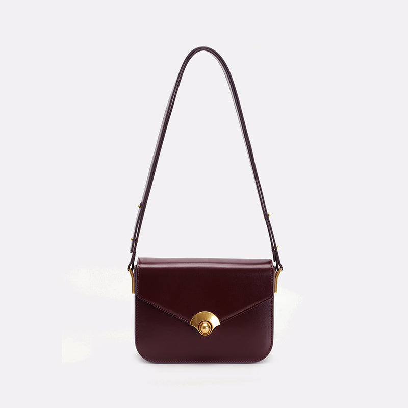 Genuine Leather Box Bags Small Satchel Crossbody For Ladies