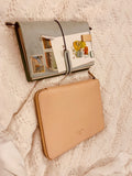Handmade Vegetable Tanned Leather Passport Ipad Phone Clutch Purse Bag - Annie Jewel