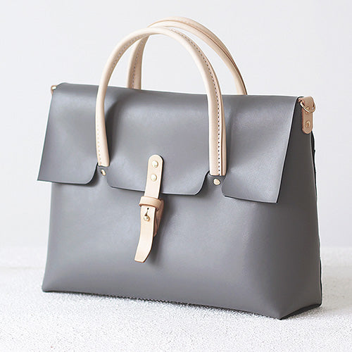 Handmade Leather Briefcase Laptop Work Bag - Annie Jewel