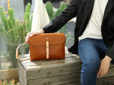 Handmade Personalized Leather Satchel Messenger Bag Purse - Annie Jewel