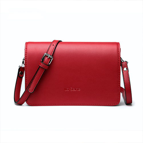 Red Leather Small Flap Square Crossbody Bag Purse Annie Jewel