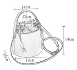 Small Leather Bucket Handbag For Women - Annie Jewel