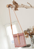 Handmade Small Leather Fold Over Satchel Crossbody Bag Purse - Annie Jewel